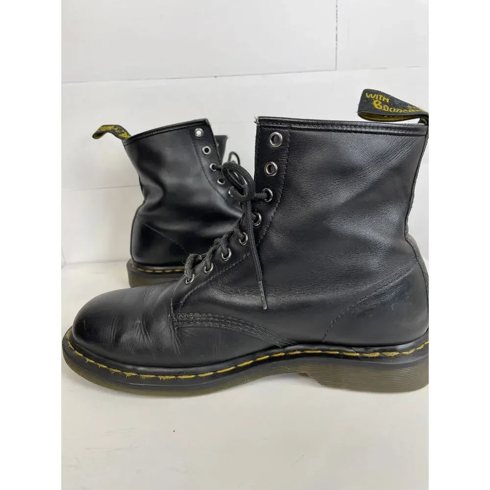 Dr. Martens 1460 Black Leather 8-Eye Boots - Size UK 9 / US Men's 10
